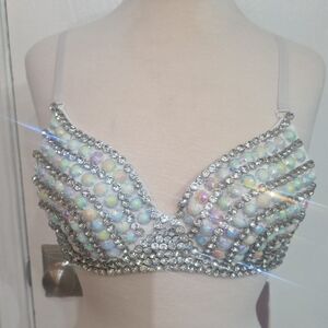 Iridescent Crystal Embellished Bralette